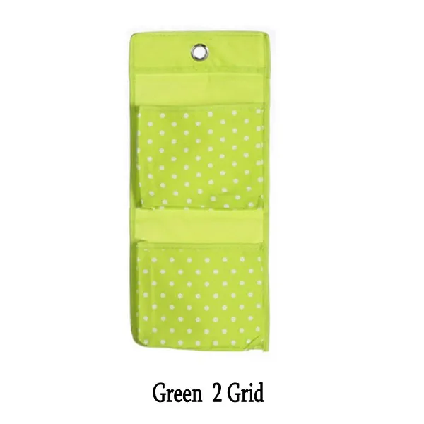 Green 2 Grid Сумка для хранения в ванной, на кухне, настенная, для гардероба, Оксфорд, подвесная сумка за дверцами, косметичка, органайзер, контейнер для канцелярских принадлежностей - Цвет: Green 2 Grid
