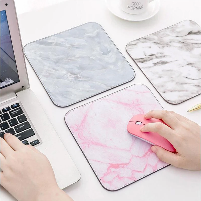

1Pcs Marble Mouse Pad PU4 Color Boy Game Girl Seaming Anti Slip Mouse Pad Desk Organizer School Office Supplies