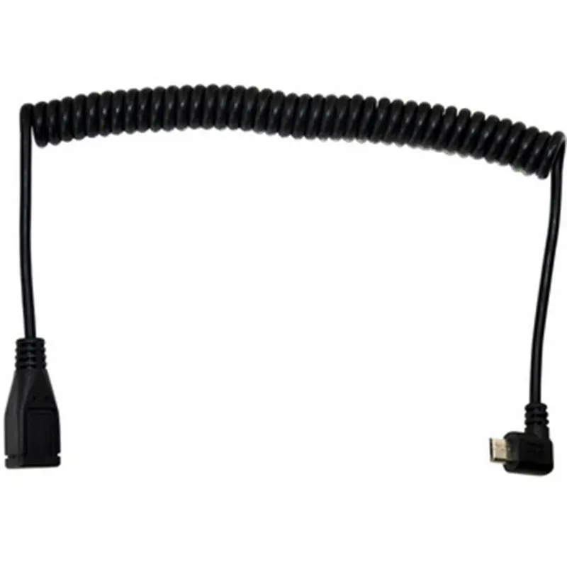 5 футов Спиральный Micro USB B Pin P левый угол Штекерный к женскому удлинительному