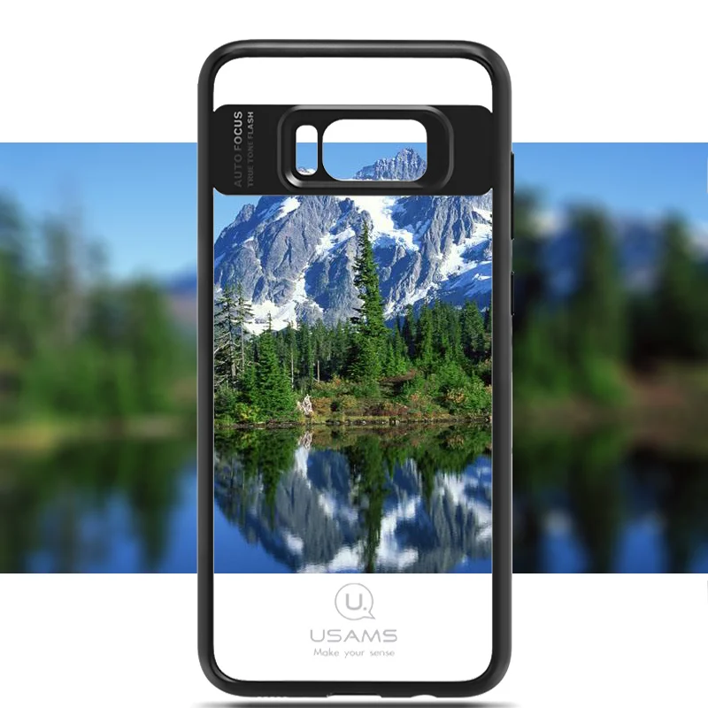 USAMS Full Protective Case for Samsung Galaxy S8 TPU &amp Acrylic Transparent Back Cover Ultra Slim Plus |