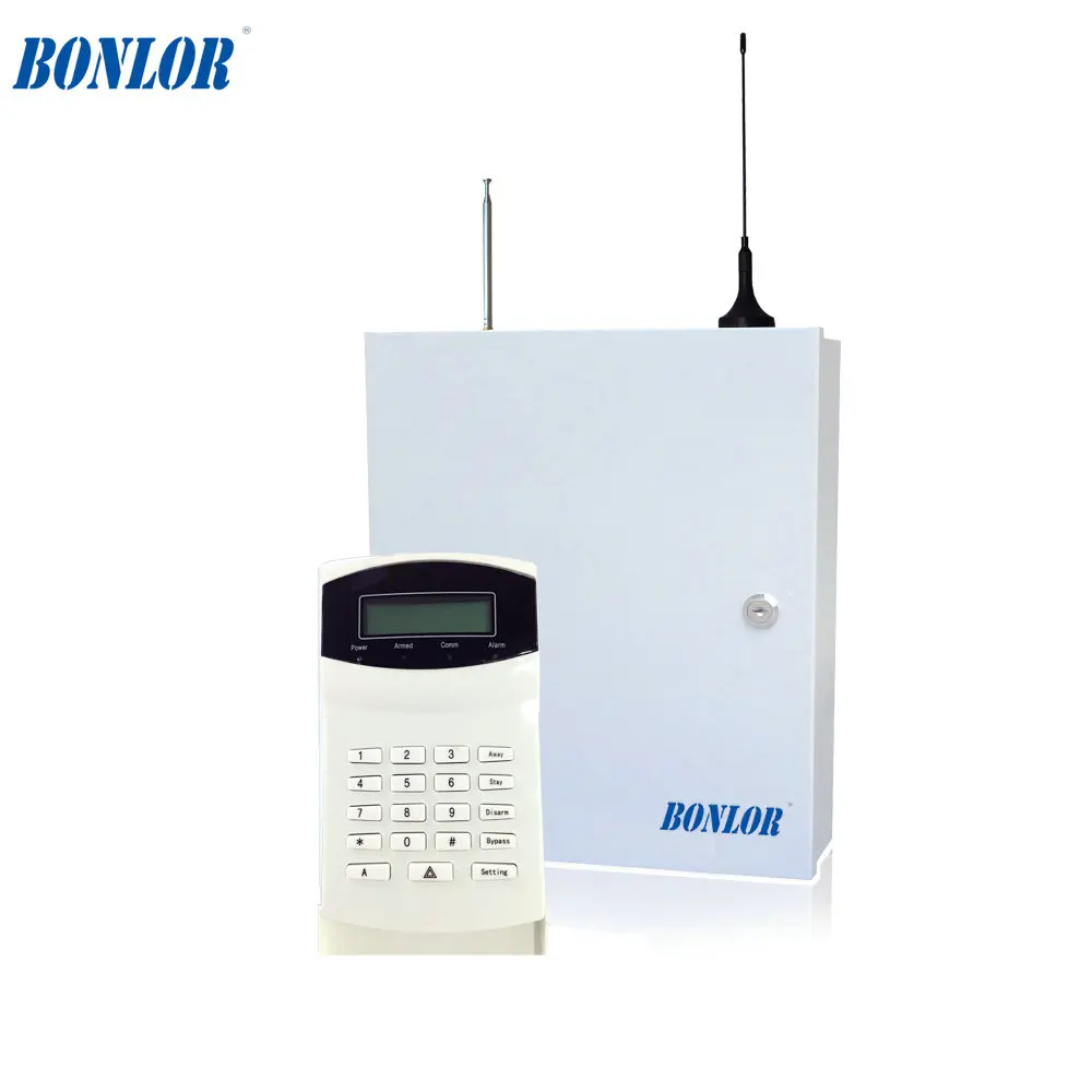 

(1 set) Home security self-defense PSTN GSM SMS Alarm system 315/433MHz 16 wire and wireless zones LCD keypad burglar alarm