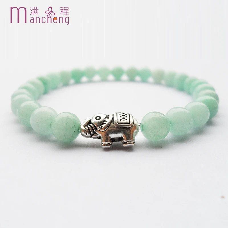 Для мужчин и женщин 6 мм натуральный синий амазонит камень браслет для с