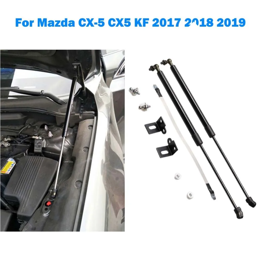 Передний капот газовые стойки подъемная поддержка для Mazda CX-5 CX5 KF Амортизатор углеродное волокно черный