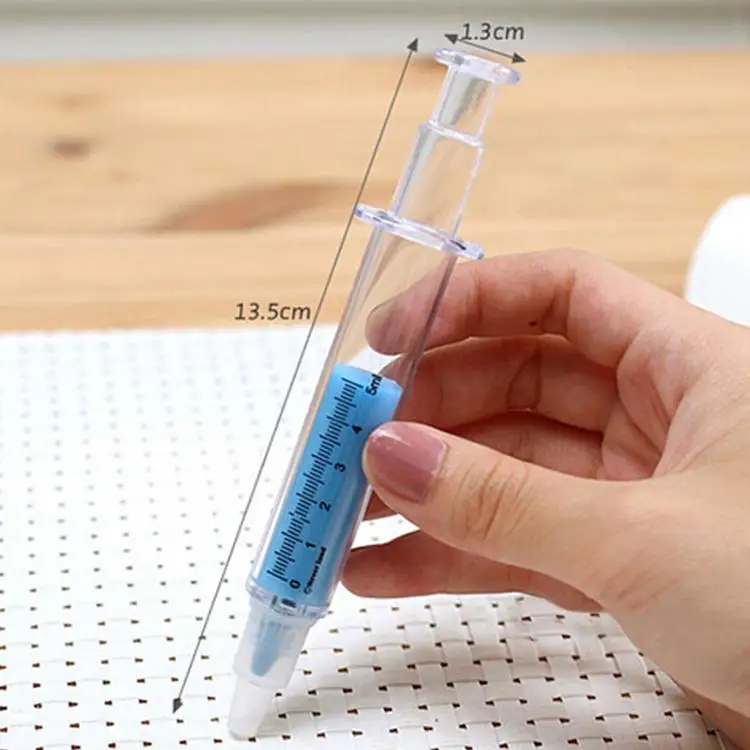 1 Pcs Cute kawaii Fluorescent Syringe Watercolor Pens Highlighters Marker Pen Korean Stationery School Supplies | Канцтовары для