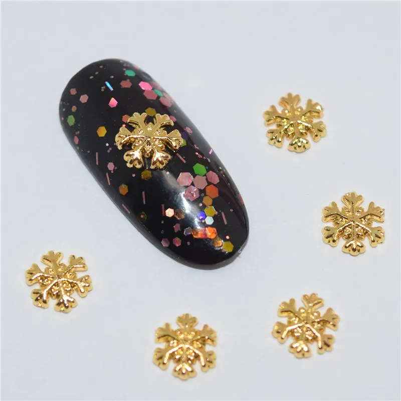 Beleshini 50 шт новая снежинка 3D металлический сплав украшения для