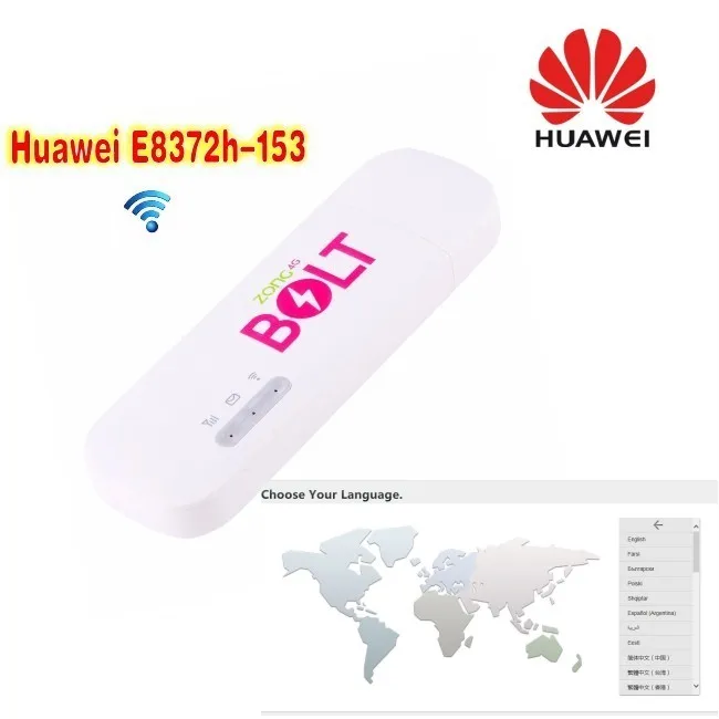 Высокоскоростной USB модем Huawei E8372H 153 4G + WiFi с антенной 4g и док станцией huawei AF25|modem