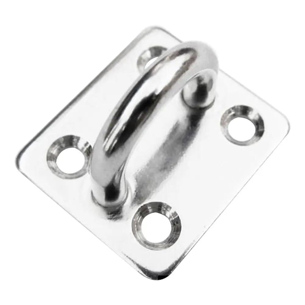4 отверстия лодка Deck Eye Plate Rope крепежная прямоугольная фурнитура с кольцом из