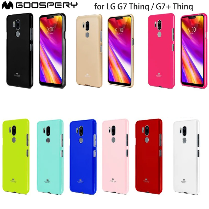 Тонкий защитный чехол-бампер из ТПУ для LG G7 ThinQ G7+ Thinq Original Mercury GOOSPERY Pearl Jelly