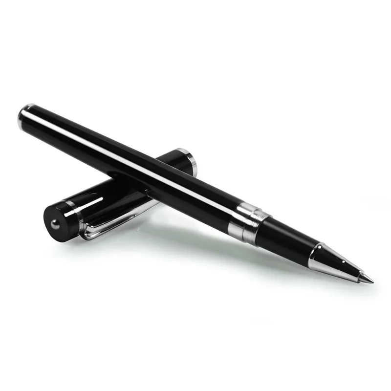 Черная металлическая шариковая ручка для бизнеса подарочная письма бесплатная