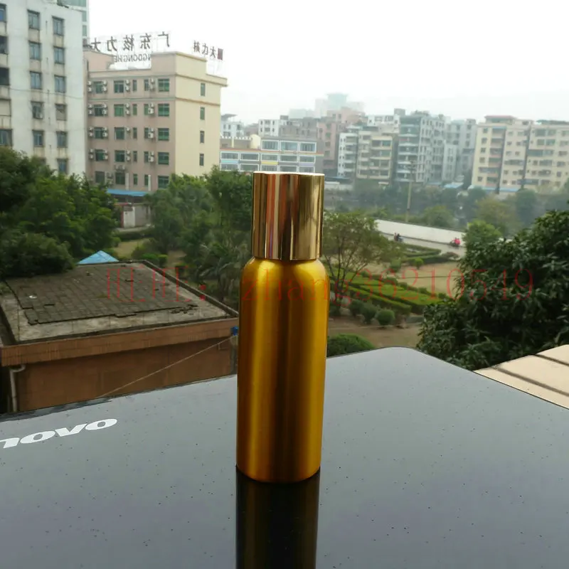 80ml aluminum gold bottle With gold aluminum cap.cosmetic container, for essential oils,pharmaceutical raw materials