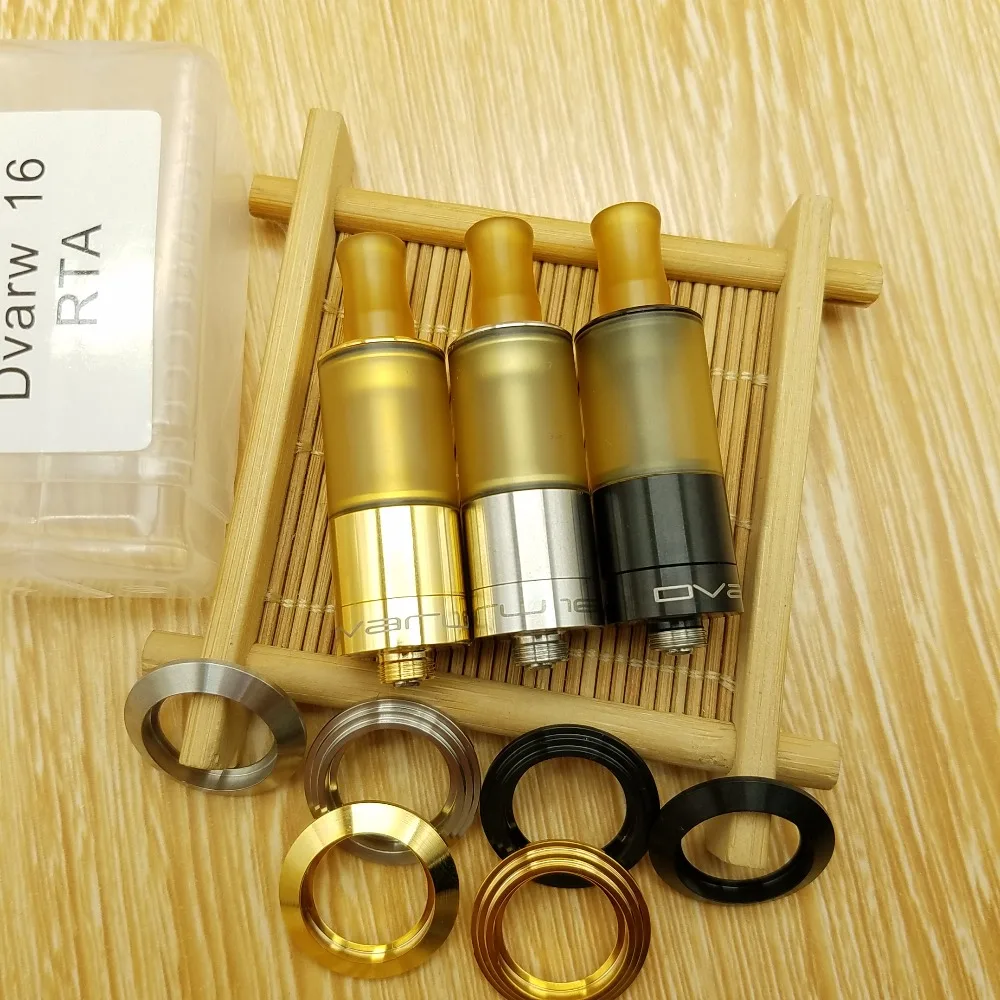 Dvarw MTL Style Mini 16 мм RTA Rebuildable Atomizer 316SS PEI Нижняя система воздушного потока Dual Post Build Deck