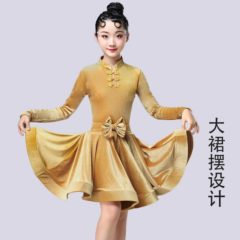 Новинка детское платье для латиноамериканской девушки одежда выступлений на