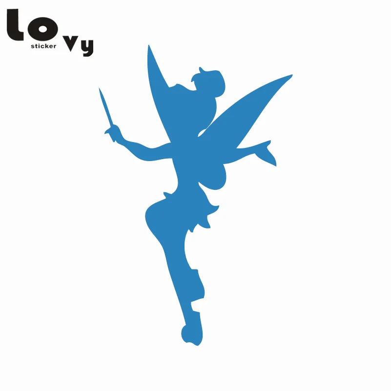 Tinkerbell Фея силуэт автомобиля Стикеры мультфильм фея Винил Автомобильный этикета