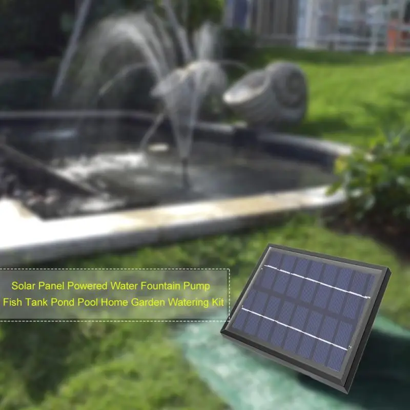 Solar Water Fountain Pump Fish Tank Pond Pool Home Garden Watering Kit | Дом и сад