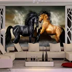 Индивидуальный размер 3D Художественная роспись Современная лошадь фото настенная бумага для гостиной отеля KTV Декор для комнаты индивидуальная Нетканая настенная бумага