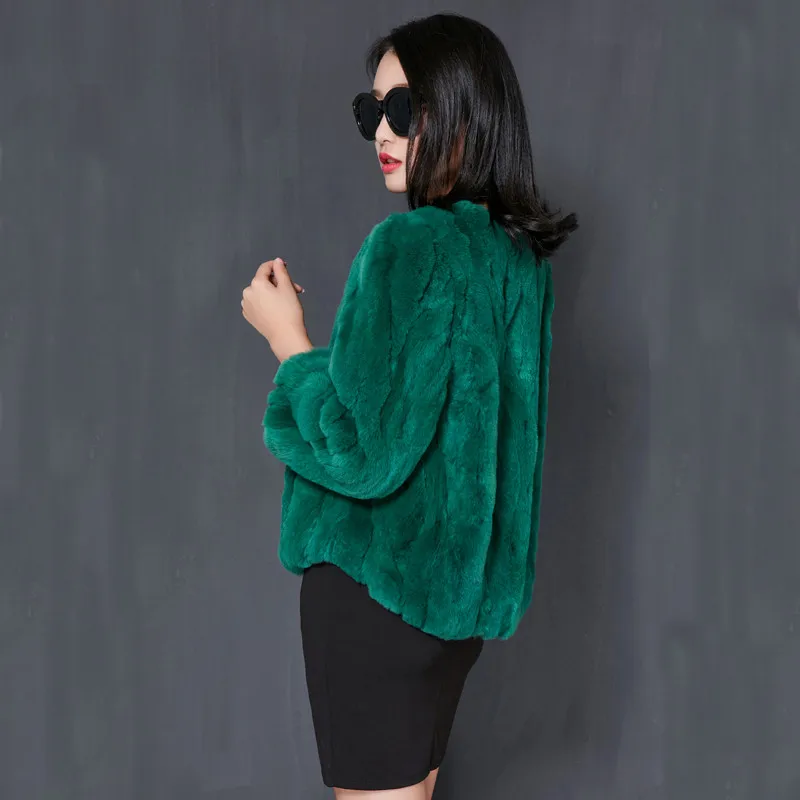 2021 Fashion Real Rabbit Fur Coat Natural Fur Short Warm Winter Jacket Women Genuine Rex Rabbit Fur Coats Plus Size 5xl YQ307