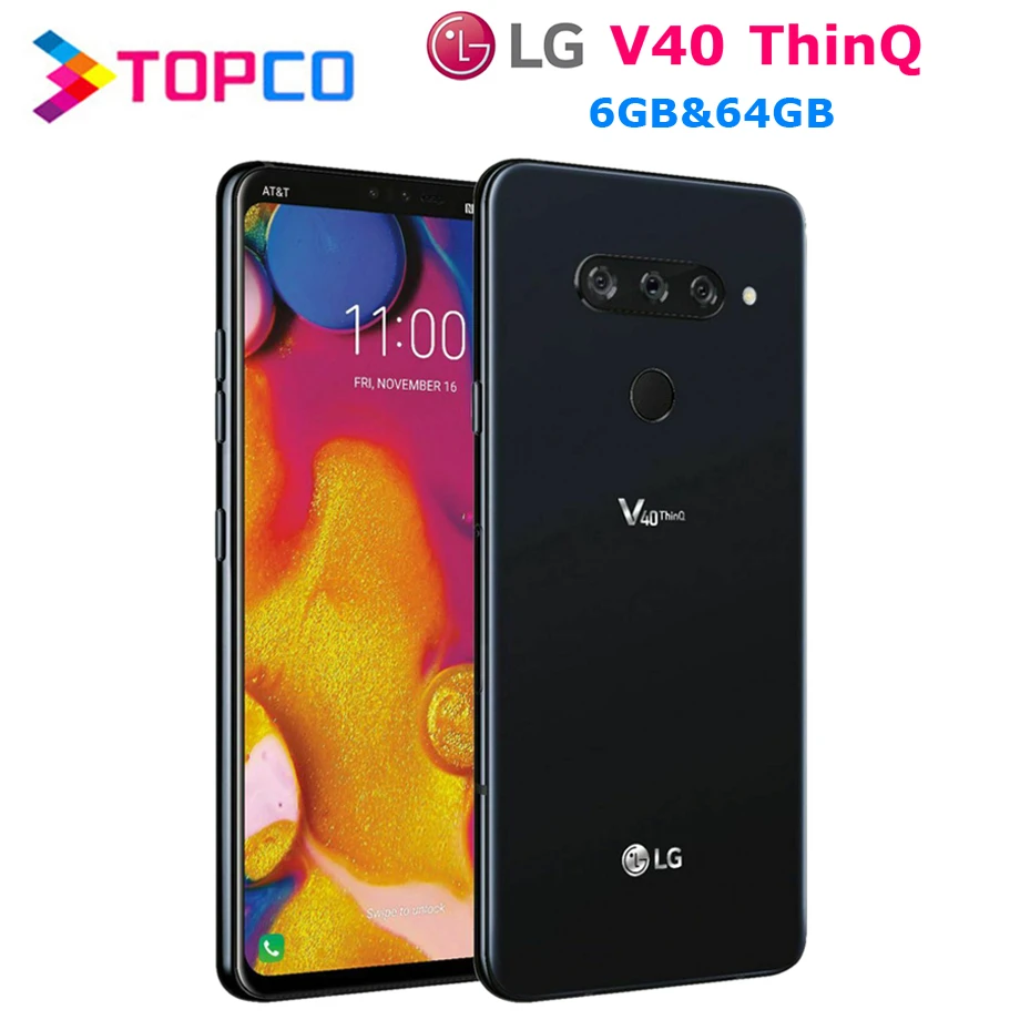 Оригинальный разблокированный телефон LG V40 ThinQ V405UA LTE NFC Android смартфон с