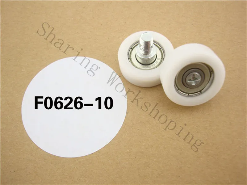 SWMAKER 6*26*10mm F type plane ferry pulley with screw Flat small wheel roller rubber bearing wheels | Обустройство дома