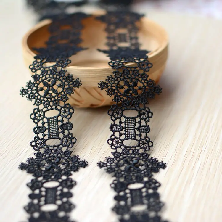 

Black exquisite little water-soluble lace decoration diy skirt jewelry clothes decoration accessories 3.8cm x 1 meter