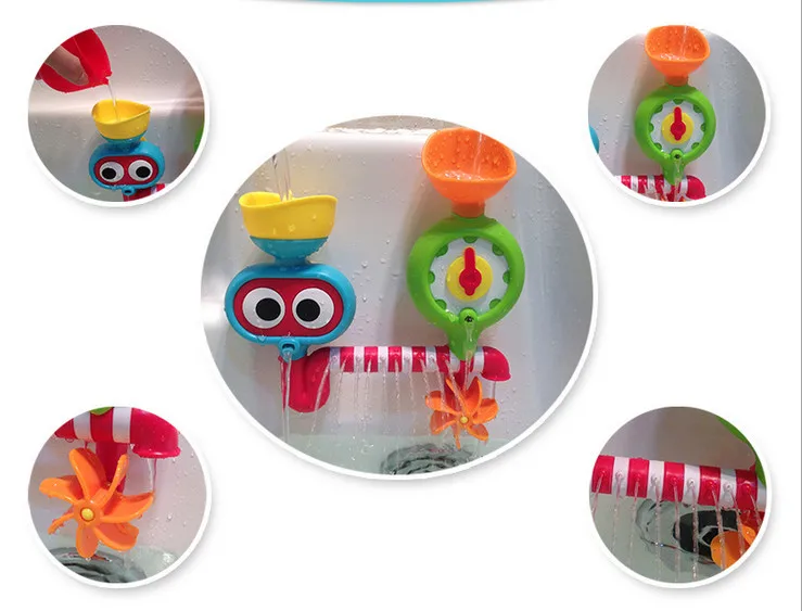 Детский бассейн ванна душ ванная комната вокруг детские игрушки брызг воды кран |