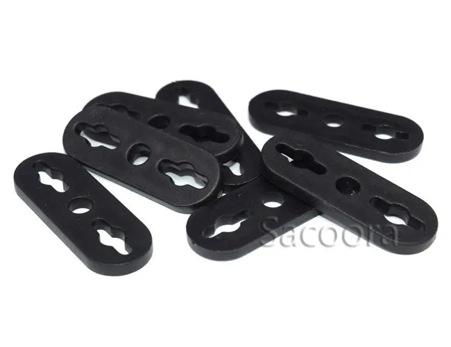 Плоские мягкие скользящие овальные заглушки с 3 отверстиями 11 х4 мм 1000 шт.