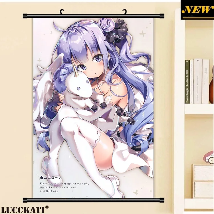 40X60 см Azur переулок Bilan Hangxian игра cameltoe Сексуальная лоли мультфильм аниме Настенная картина плакат прокрутки Ткань Холст Живопись 27 - Цвет: D