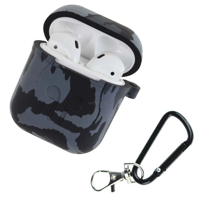 

Новый красивый чехол силиконовый ударопрочный защитный чехол с карабином для Airpods