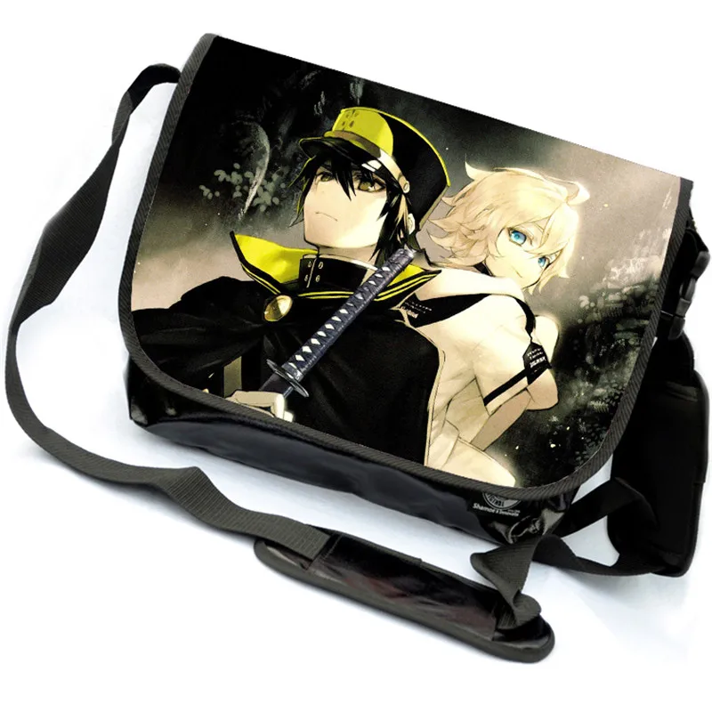 Сумка мессенджер через плечо с аниме серафом из Owari no Seraph Mikaela Hyakuya Krul Tepes Холщовая