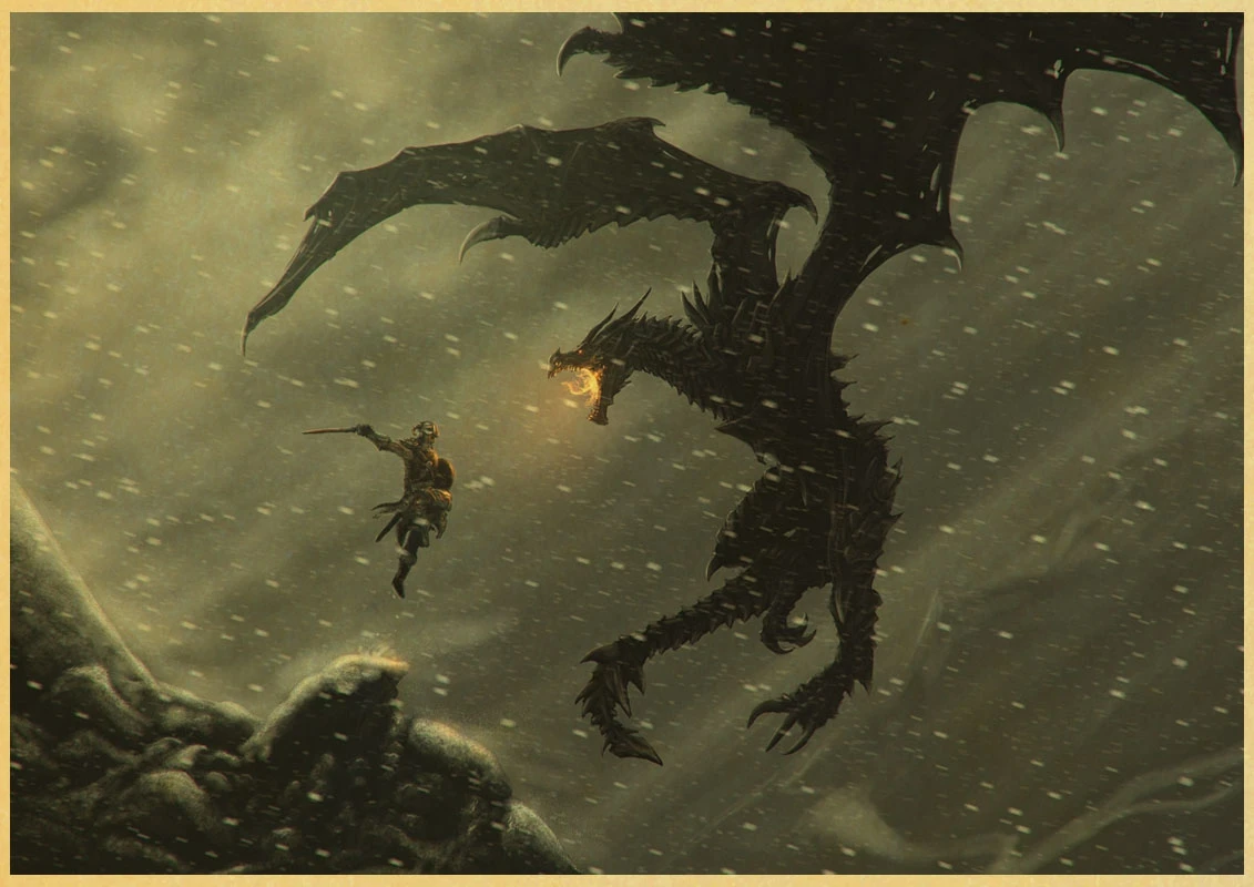 Ролевые игры The Elder Scrolls V Skyrim ролевые карты ретро постер винтажный настенный Декор для дома бара кафе для детской комнаты