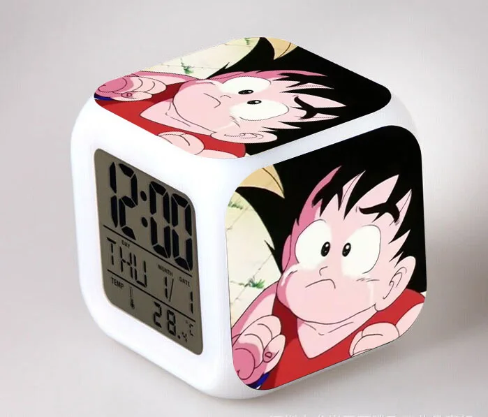 Аниме фигурки Dragon Ball z светодиодный цветной сенсорный светильник Супер Saiyan God супер Гоку Вегета будильник ПВХ Супер Figma детские игрушки
