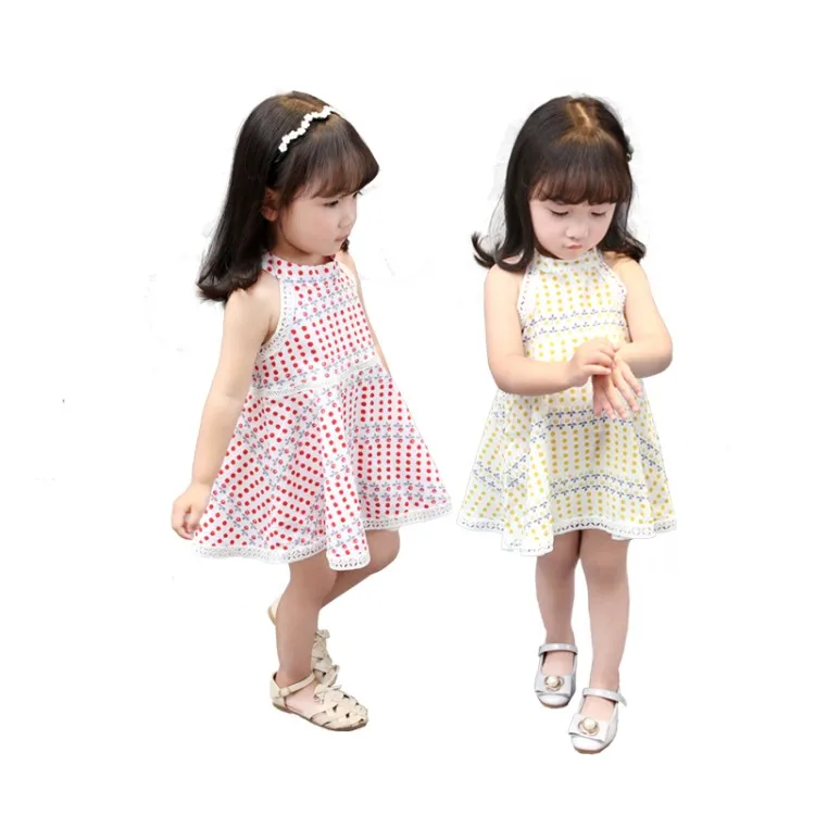 Летний жилет для девочки платья детское платье в горошек детская одежда Новые