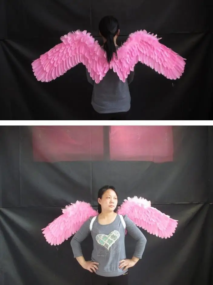 New Customize High Quality white pink Feather Angel Wings stage performance Party Club Model show props 125cm EMS Free shipping | Дом и сад