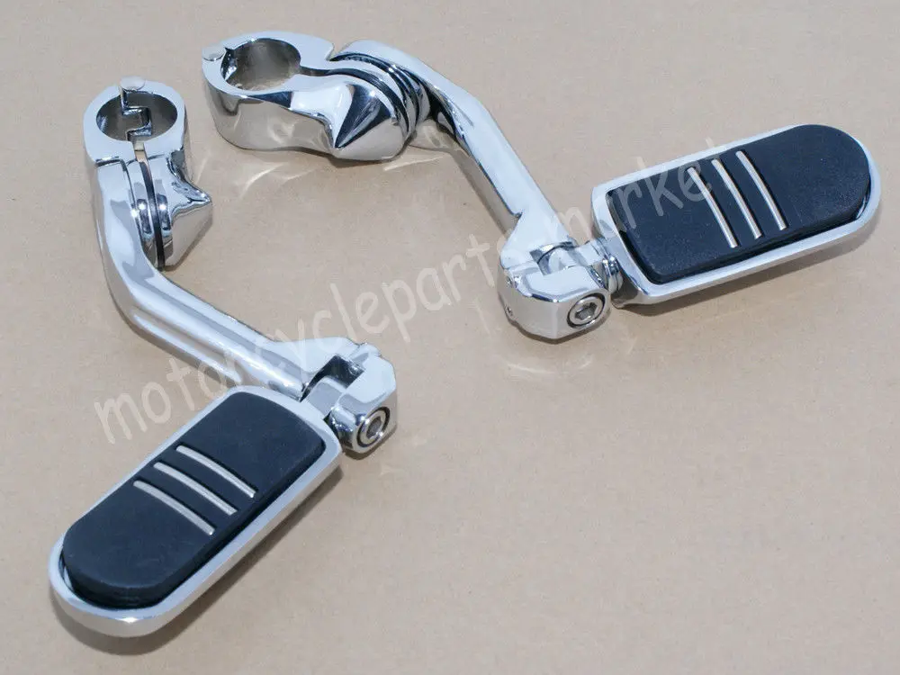 Universal Motorcyclel 32mm Long Angled Highway Engine Guard Foot Peg Footrest For Harley Suzuki Yamaha Kawasaki 1-1/4&quot 1.25&quot Bar |