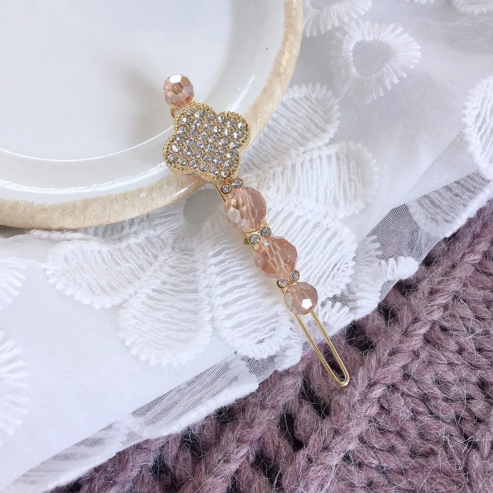 Заколки для волос из сплава в Корейском стиле с кристаллами и геометрическим