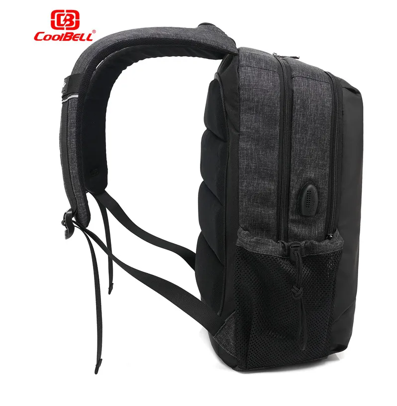 CoolBELL рюкзак для ноутбука 15 6 дюйма с usb портом мужчин Mochila ноутбук