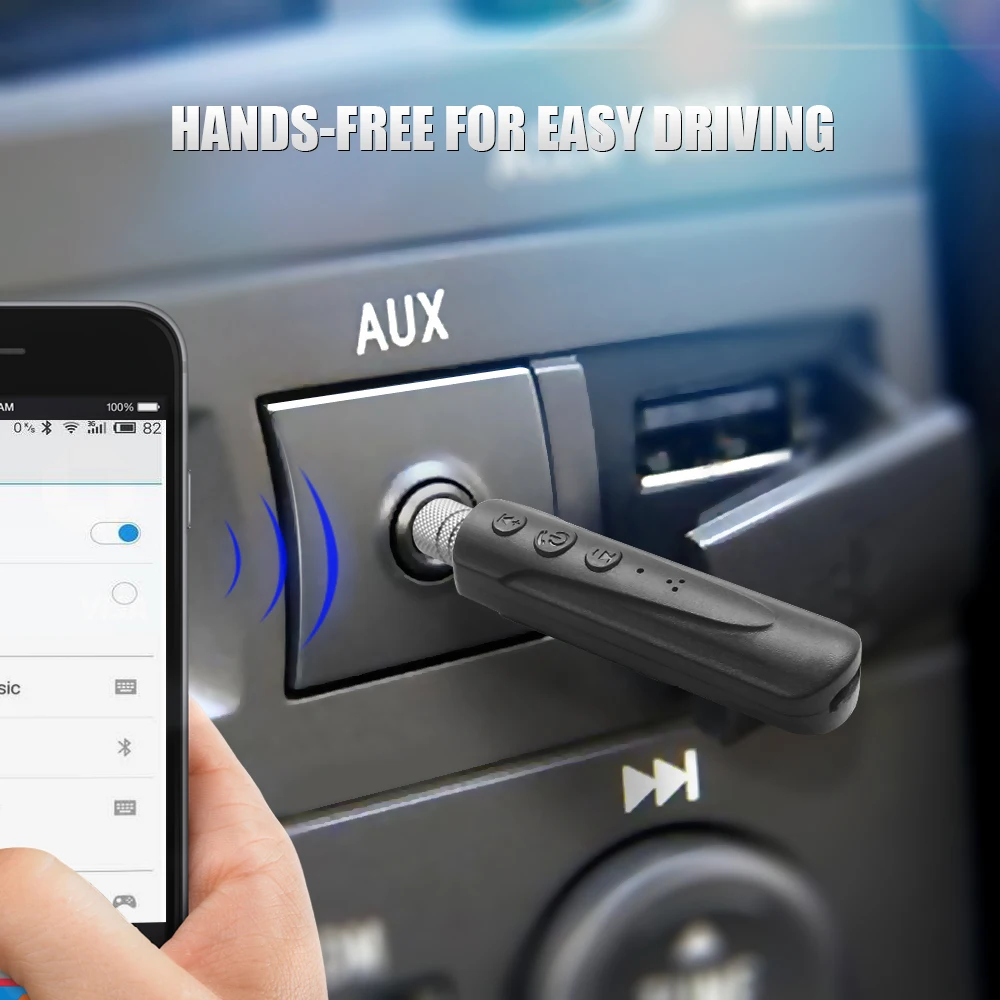 Автомобильный Bluetooth ресивер для громкой связи Tancredy 3 5 мм потоковый беспроводной