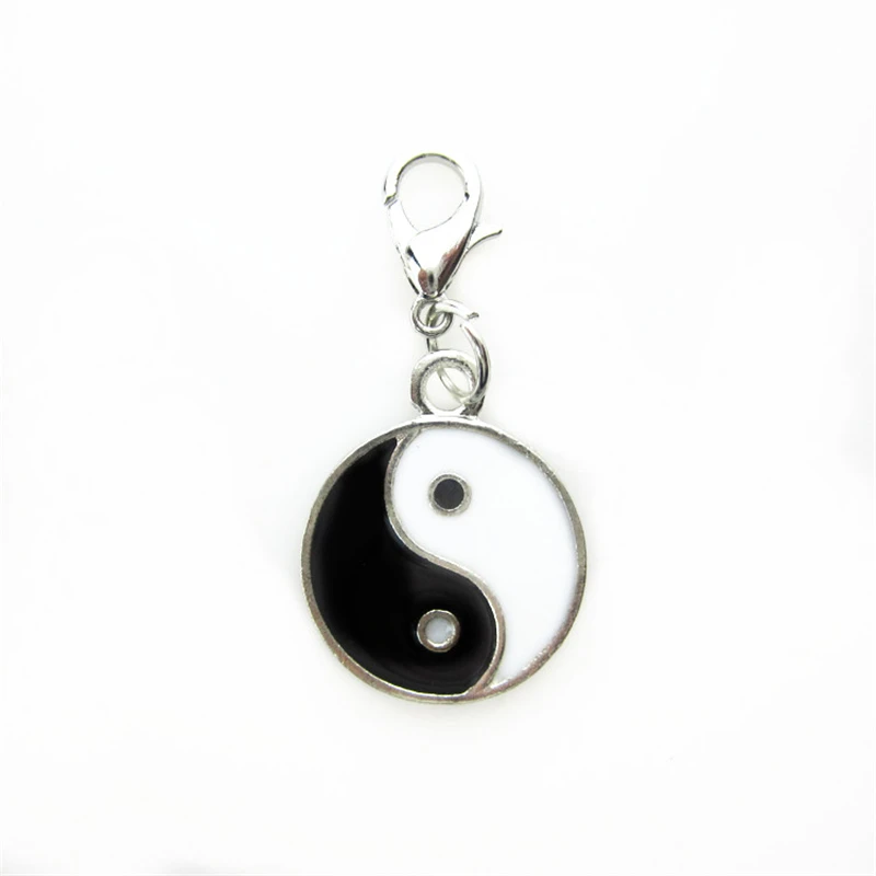 20 шт./лот эмаль YINGYANG Висячие Подвески Омар застежка подвески сделай сам браслет