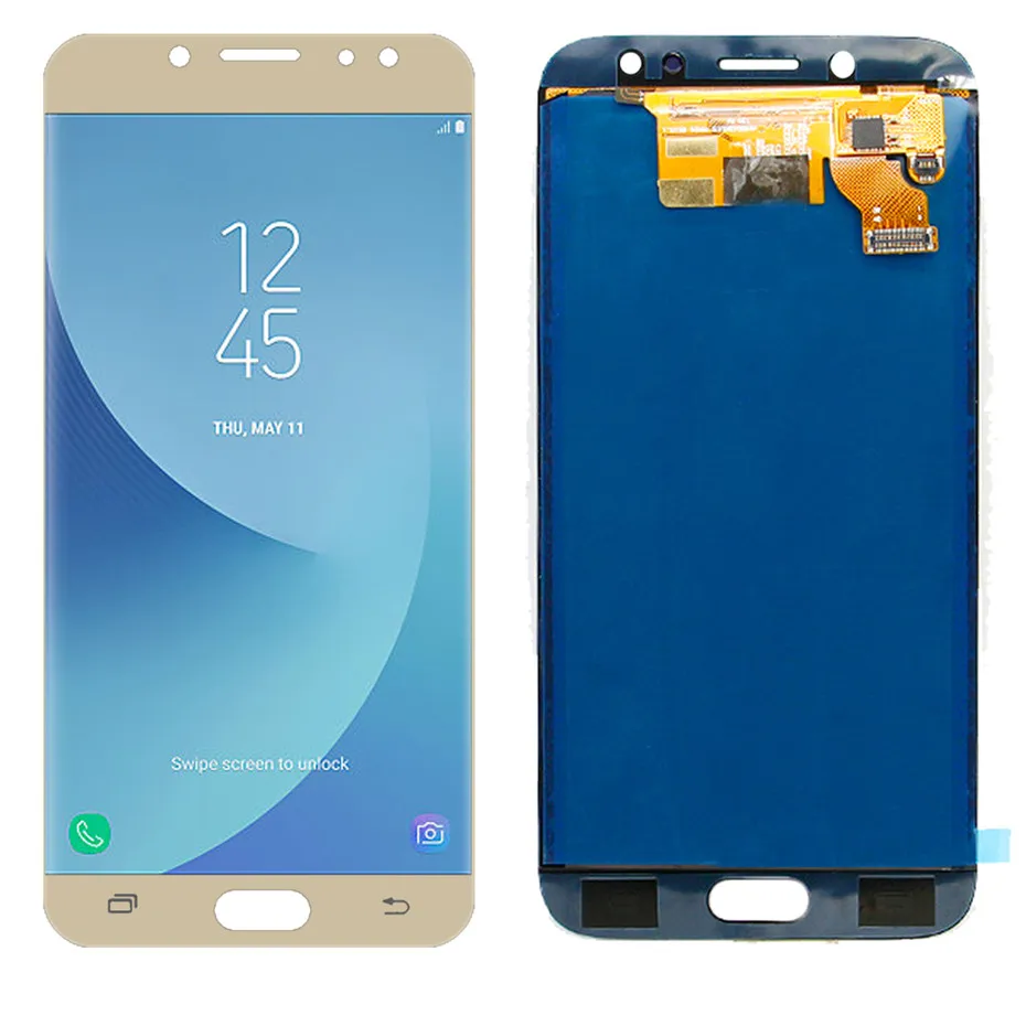 ЖК-дисплей для samsung Galaxy J7 Pro J730 J730F SM-J730F/G/GM/FN/DS кодирующий преобразователь сенсорного экрана в сборе сменная рамка