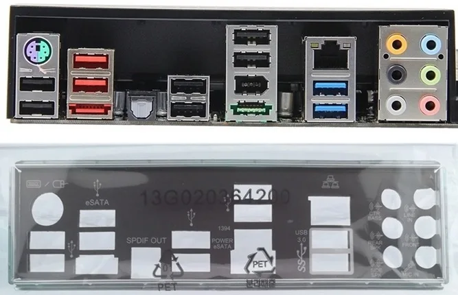 

Новая задняя панель I/O для материнской платы SABERTOOTH P67 just shield