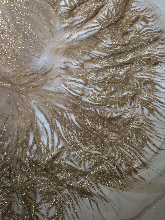 Великолепная ярко синяя блестящая французская сетчатая кружевная ткань