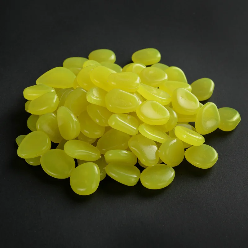 Yellow Садовый декор, светящиеся камни, светящиеся в темноте, декоративная галька, украшение для аквариума, галька, камни, аквариум, разноцветные, H1207 - Цвет: Yellow