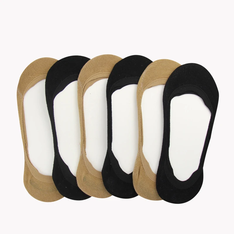 3 пары женские носки тапочки Нескользящие силиконовые с низким вырезом невидимые