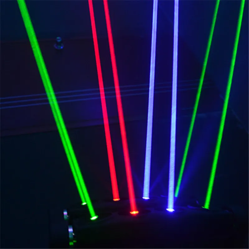 Лазерный светильник с 8 головками RGB DMX512 профессиональный лазерный