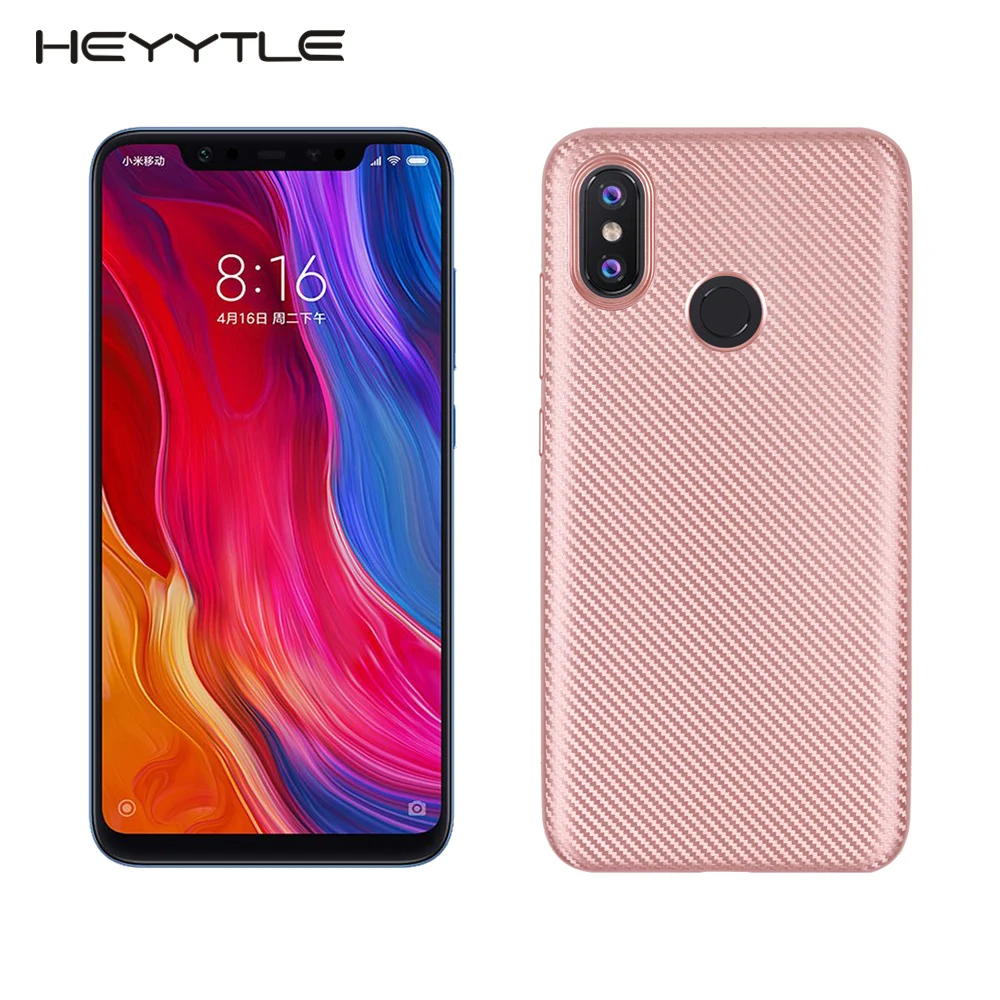 Heyytle Carbon Fiber Soft Case For Xiaomi Redmi Note 5 6 7 Pro 4X Mi 8 A1 A2 Ultra Thin TPU Shock Cover Pocophone F1 Cases |