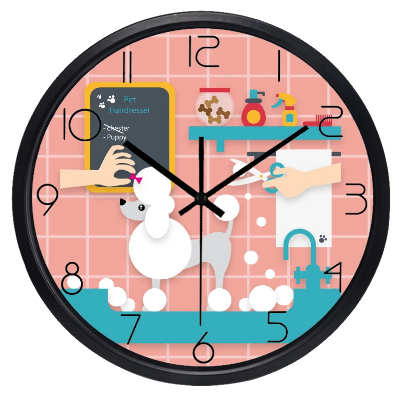 Настенные часы для питомцев новый дизайн с круглыми цифрами собак и кошек|designer wall