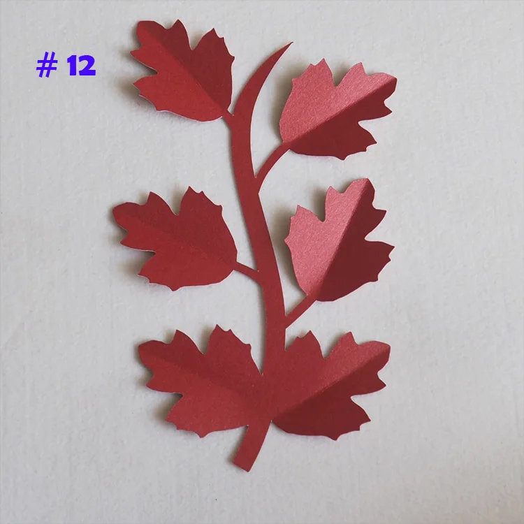 No 12 DIY Искусственные цветы Leave Fleurs Artificielles фон совпадающие листья гигантские бумажные листья Свадебная вечеринка Декор детский душ - Цвет: No 12