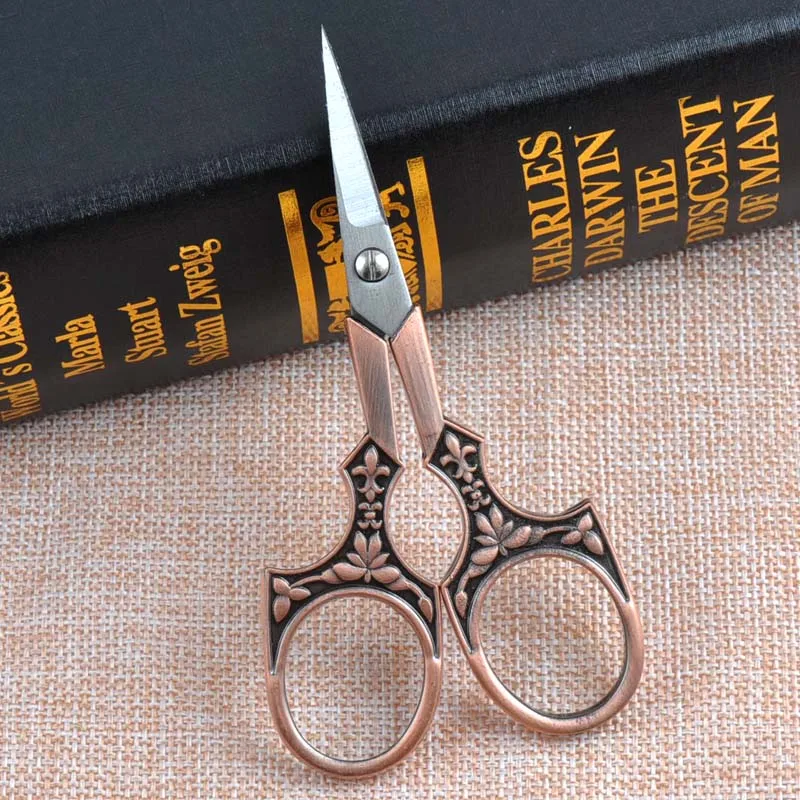 Модные креативные швейные ножницы серебристого/бронзового/цвета шампанского