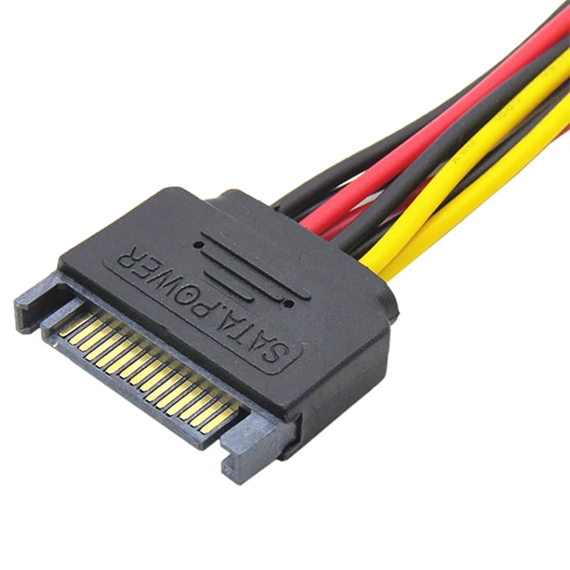 5 шт. 15 Pin SATA папа 2 распределитель Женский кабель питания |