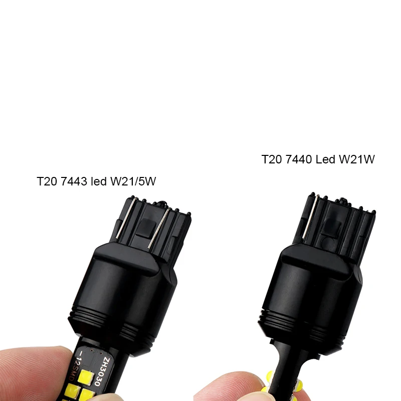 2 шт. автомобильная светодиодная сигнальная лампа T20 7443 7440 Led W21W W21/5 W WY21W Canbus Авто