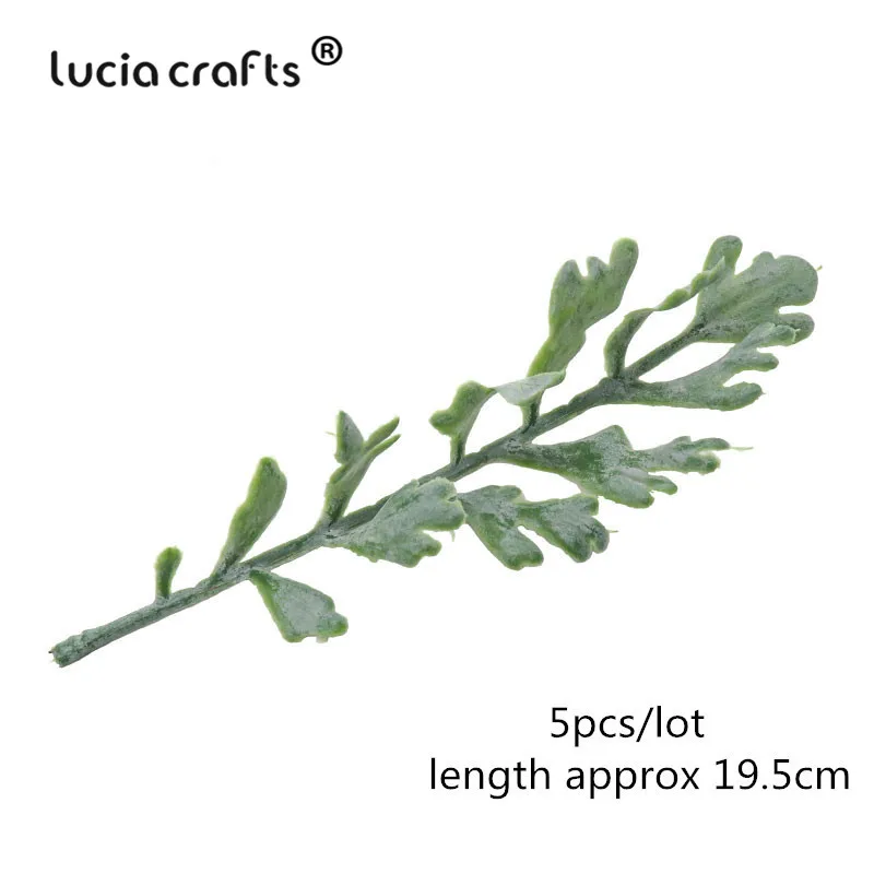 Style 2 5pcs Lucia crafts 5 шт./2 пучка пластиковых растений, искусственные маленькие листья, ветка, сделай сам, Рождество, дом, цветок, украшение A0906 - Цвет: Style 2 5pcs